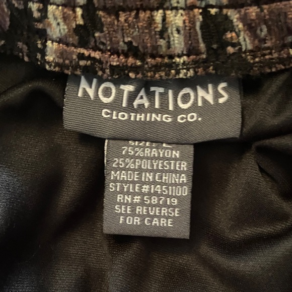 Notations Mixed Media Velvet Midi Skirt - Picture 5 of 5